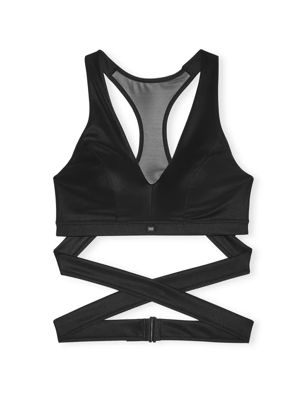 VSX SuedeEffect Plunge Wrap Sports Bra